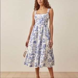 NWT Reformation Bucatini Linen Dress Lucerne